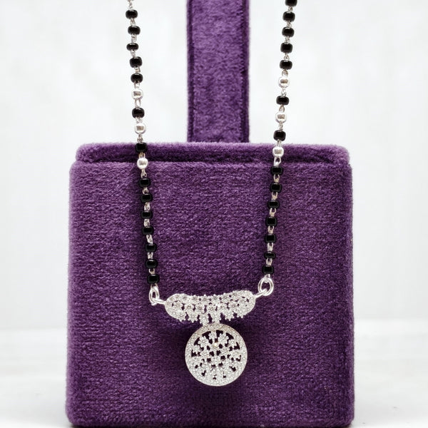 Luna Circle Silver Mangalsutra