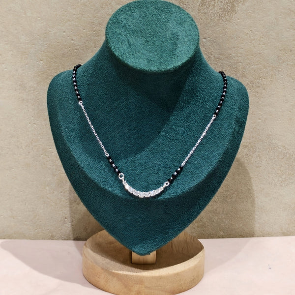 Diamond Glow Silver Mangalsutra