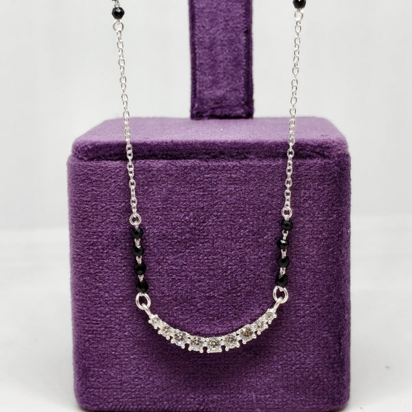Diamond Glow Silver Mangalsutra