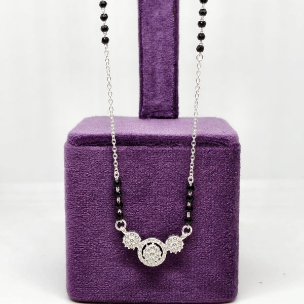 Aura Circle Silver Mangalsutra