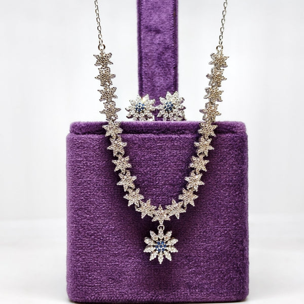 Regal Silver Elegance Antique Necklace