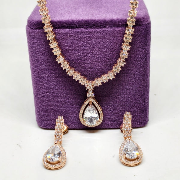 Rosé Elegance Necklace Silver Antique Jewellery
