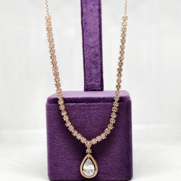 Rosé Elegance Necklace Silver Antique Jewellery
