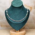Antique Rose Aura Silver Necklace