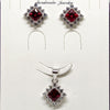Vintage Silver Charm Earrings Pendent Set