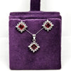 Vintage Silver Charm Earrings Pendent Set