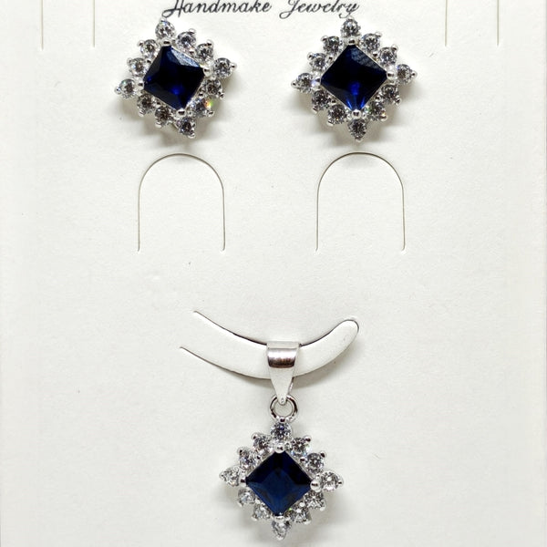 Antique Aura silver Earrings Pendent Set