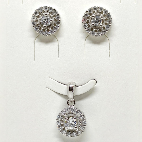 Silver Royale Earring Pendant Set