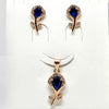 Rose Heritage Silver Earrings Pendent Duo