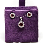 Heritage Bloom Silver Earrings Pendant Set