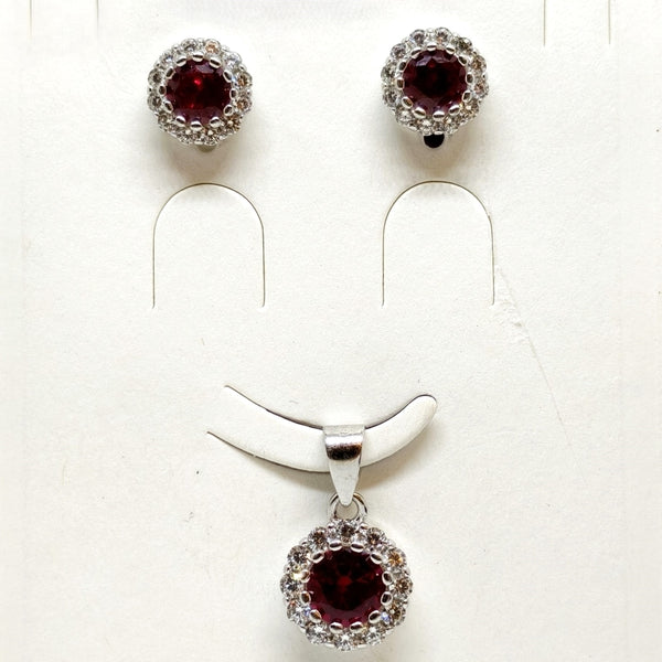 Heritage Bloom Silver Earrings Pendant Set