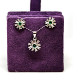 Classic Antique Silver Earring Pendent Duo