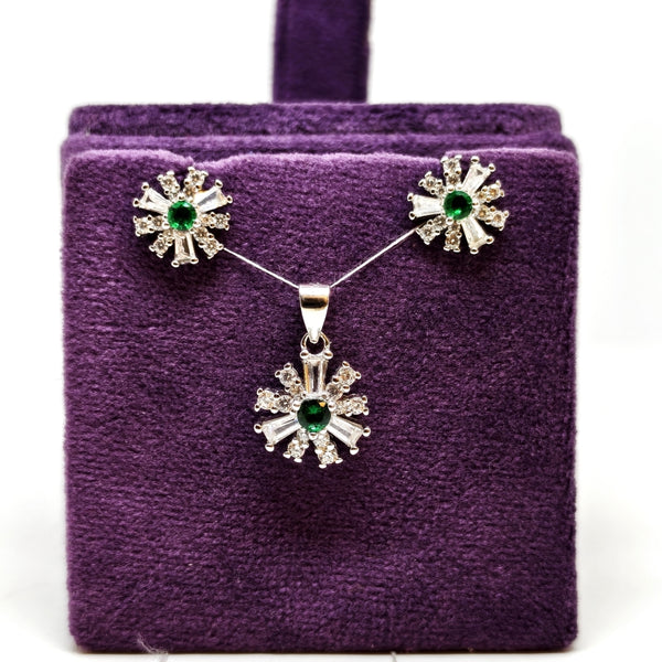 Classic Antique Silver Earring Pendent Duo