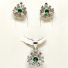 Classic Antique Silver Earring Pendent Duo