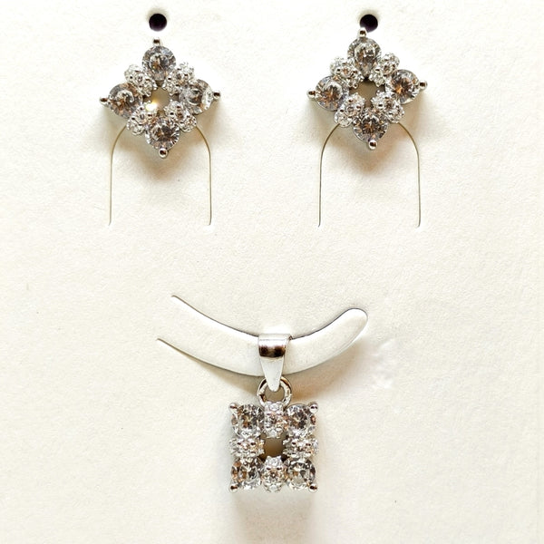 Silver Elegance Earring Pendent Set