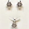 Imperial Silver Charm Earrings Pendent Set