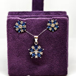 Silver Elegance Earrings Pendent Set