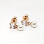 Rosé Aura Silver Earrings