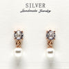Rosé Aura Silver Earrings