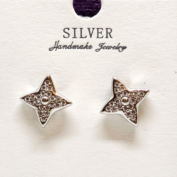 Starry Glow Silver Earrings