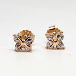 Rose Glow Silver Earrings