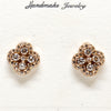 Rose Charm Silver Earrings