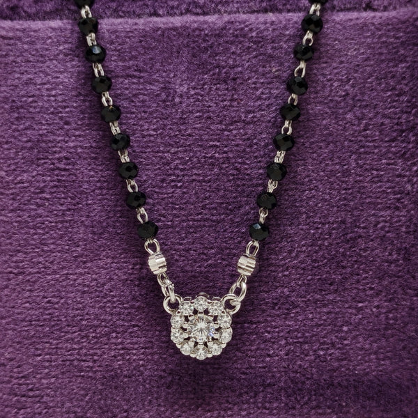 Regal Bloom Silver Mangalsutra