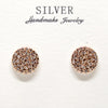 Oria Rosé Shine Drops Silver Earrings