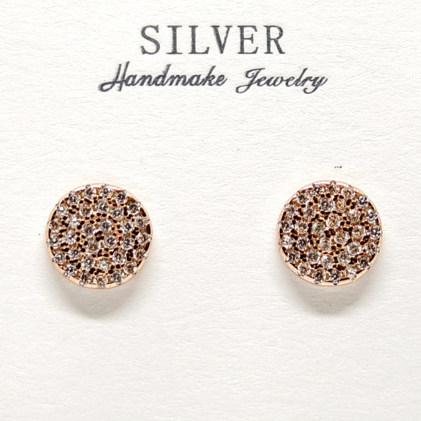 Oria Rosé Shine Drops Silver Earrings