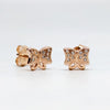 Nova Rosé Spark Studs Silver Earrings