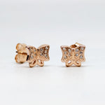 Nova Rosé Spark Studs Silver Earrings