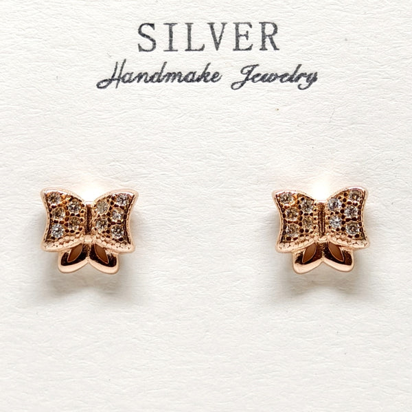 Nova Rosé Spark Studs Silver Earrings
