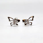 Luna Butterfly Drop Silver Earrings