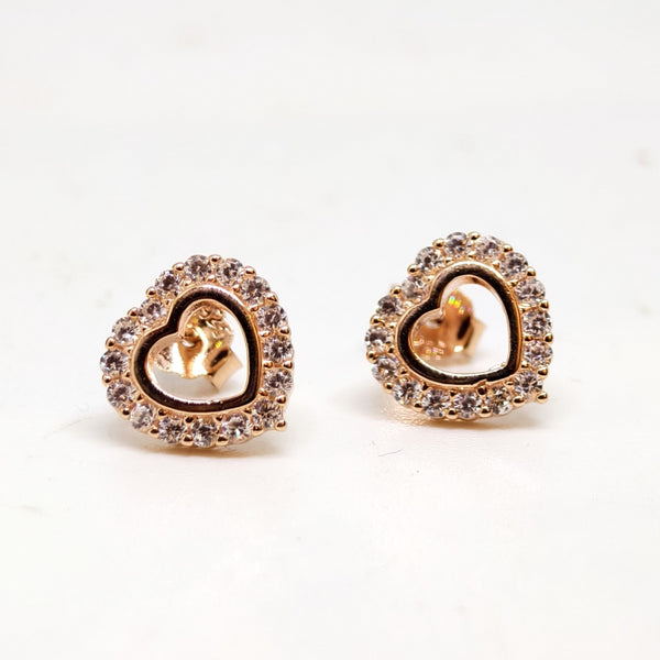 Radiant Rosé Loop Silver Earrings