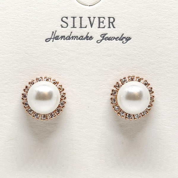 Opaline Rosé Glow Silver Earrings