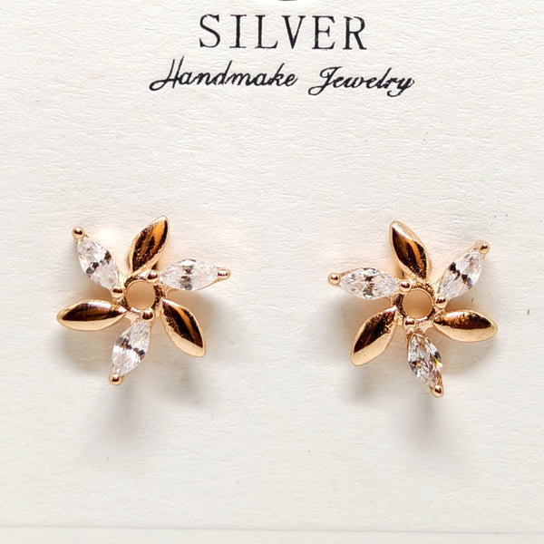 Nova Rosé Spark Studs Silver Earrings