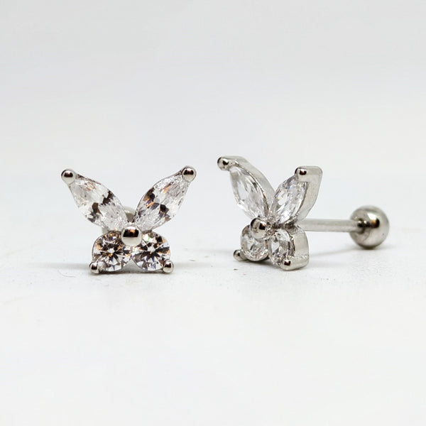 Celeste Butterfly Glow Silver Earrings