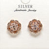 Serenity Rosé Drop Silver Earrings