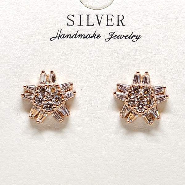 Zyra Rosé Luxe Silver Earrings