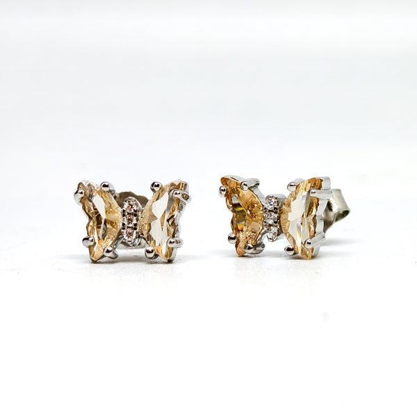 Elysian Butterfly Curve Silver Earrings