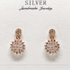 Nerina Rosé Flow Silver Earrings