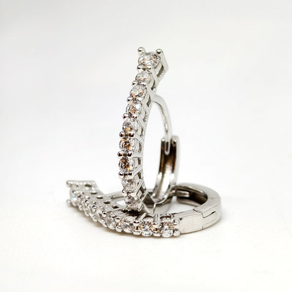 Velora Basket Luxe Silver Earrings