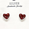 Twinkle Heart Silver Earrings