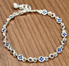 Minimalist Round Charm Silver Bracelet