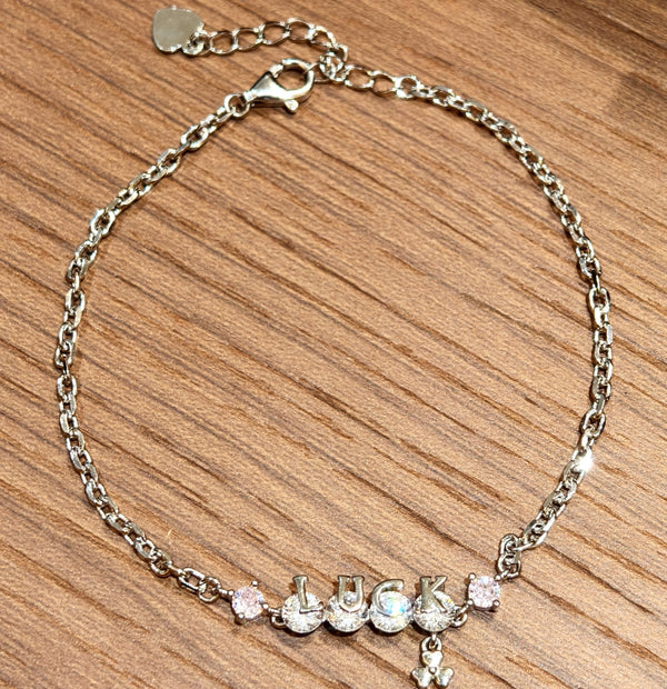 Dainty Beaded Sterling Silver Bracelet