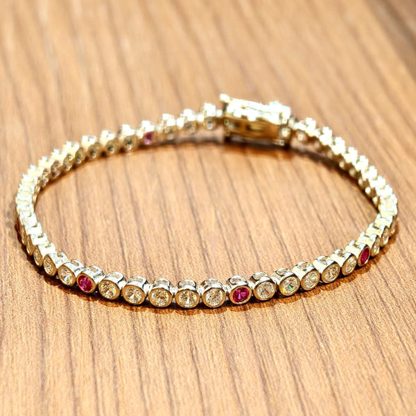 Dainty Beaded Sterling Silver Bracelet