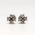 Classic Floral Sterling Silver Stud Earrings