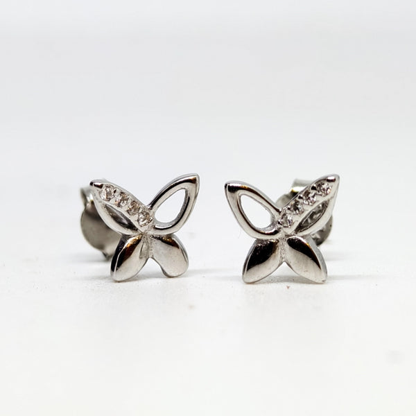 Elegant Butterfly Sterling Silver Earrings