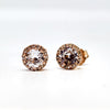 Rose Gold Heart Sterling Silver Earrings