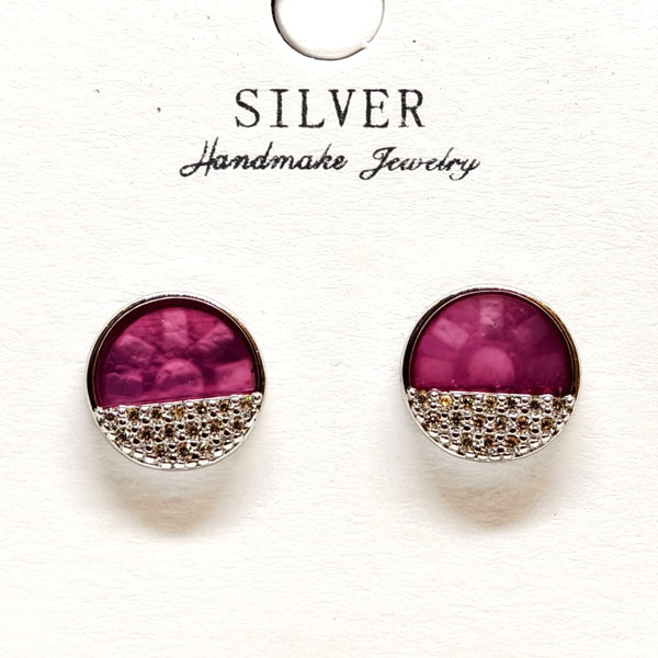 Classic Floral Sterling Silver Stud Earrings